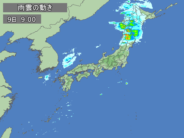 气象厅发出最高警报 秋田9日将遭遇暴雨袭击