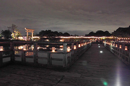 长冈京八条池200烛光点燃梦幻仲夏夜