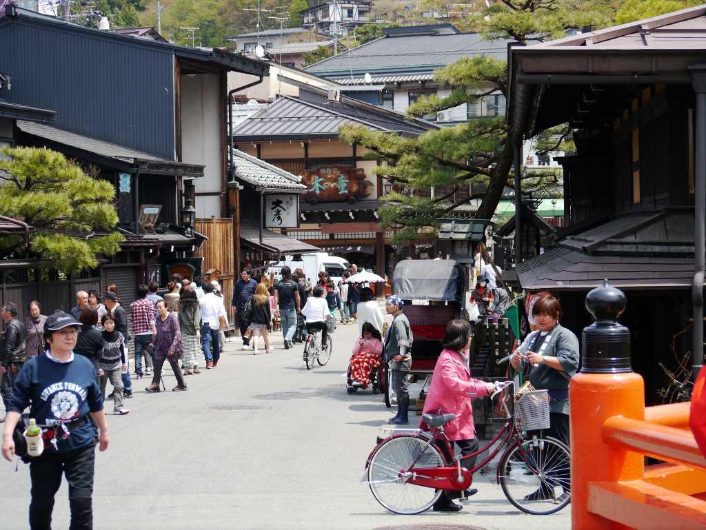 岐阜县高山市的和风街景