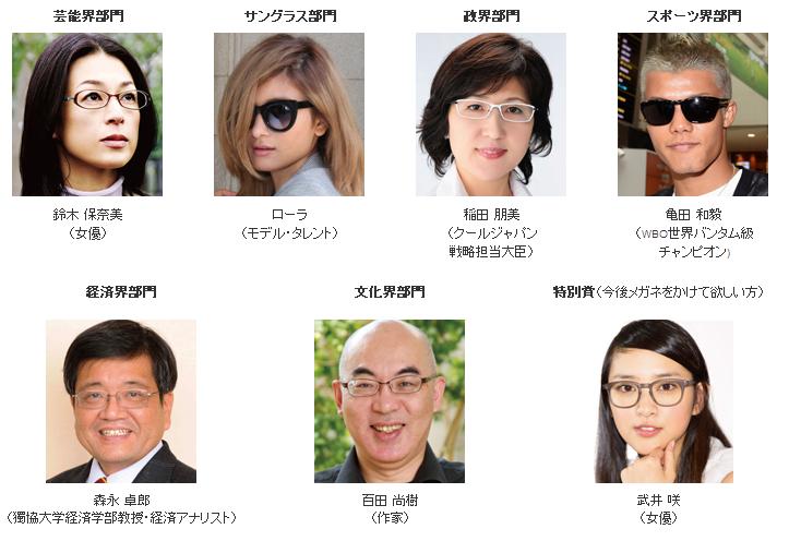 “第26届日本最佳眼镜佩戴者奖”各部门奖项出炉