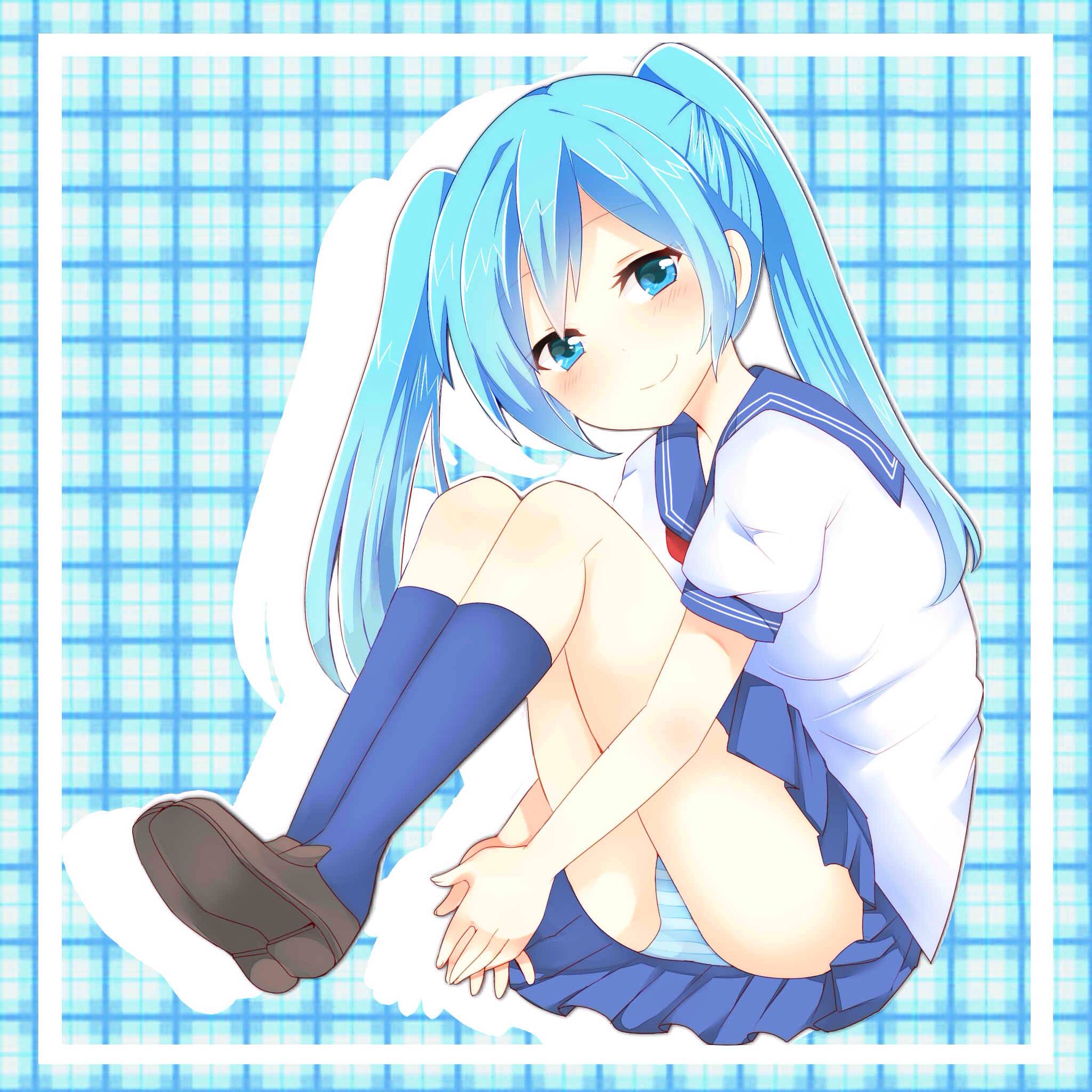 二次元的迷你裙美少女