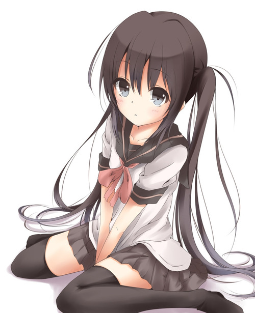 二次元的迷你裙美少女