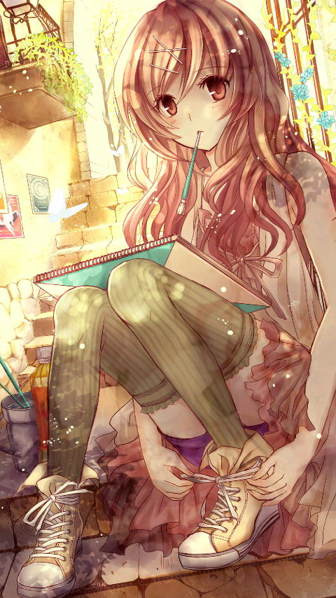 二次元的迷你裙美少女