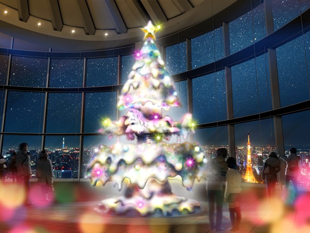 东京天空圣诞节即将开幕 六本木展出梦幻圣诞树