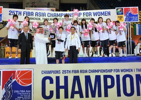 亚洲女篮锦标赛日本时隔43年再夺冠