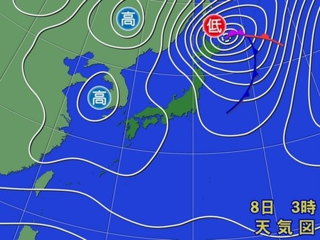 低气压来袭 北日本局部地区将有暴风大浪积雪