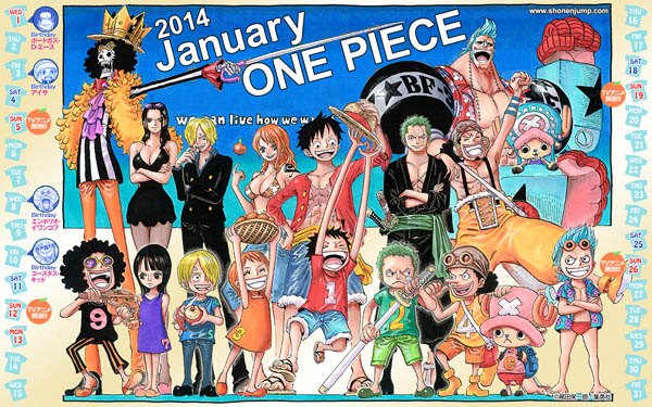 海贼王 伪恋 齐木楠雄的灾难 JUMP1月壁纸