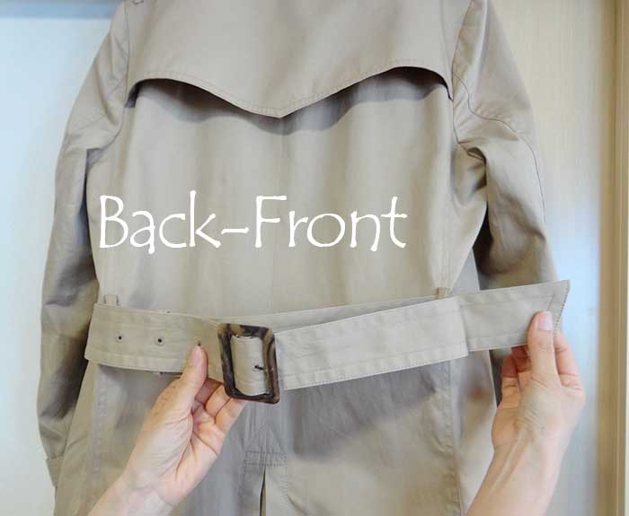 点缀你的背后  外套背后腰带的4种打结方法