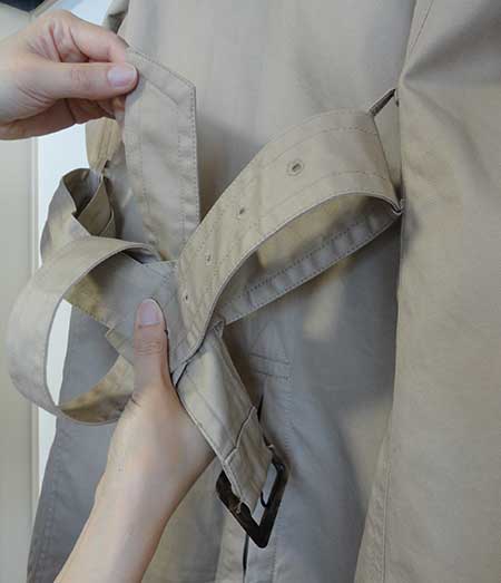 点缀你的背后  外套背后腰带的4种打结方法