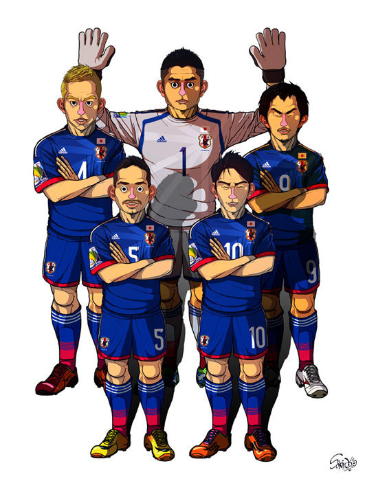 韩国漫画家创作世界杯列强插画 风格诡异独树一帜