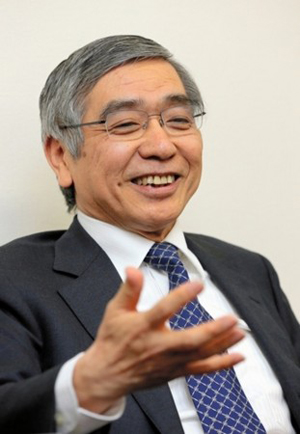 日银总裁黑田东彦称日本经济延续温和增长