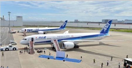 全日空全新加长型波音787-9客机首次飞行