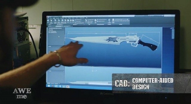 海外锻造职人再现《最终幻想8》中枪刃武器