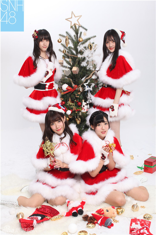 萌妹驾到！SNH48毛绒绒圣诞装写真曝光
