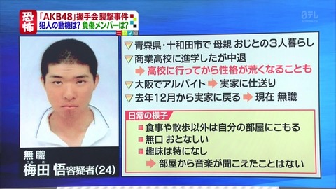 AKB48成员遇袭案凶手被判6年有期徒刑