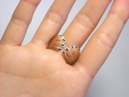 日本艺术家手工制作栩栩如生传神动物戒指