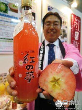青森县红色果肉苹果品种“红之梦”引关注