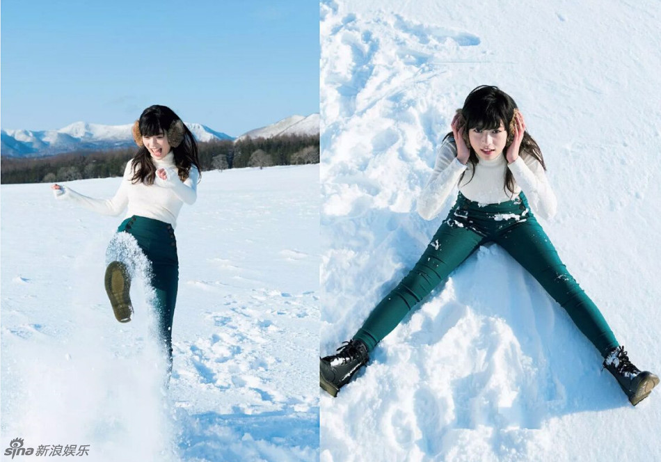 日本女星冬日大片雪中泡温泉极致诱惑