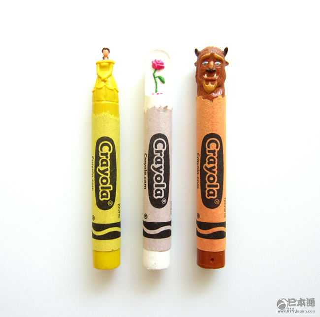 可爱！ 蜡笔上的卡通人物