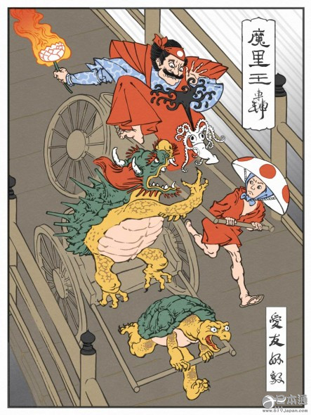 浮世绘里的路飞为什么变成了猴子？