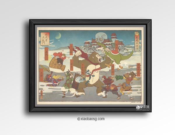 浮世绘里的路飞为什么变成了猴子？