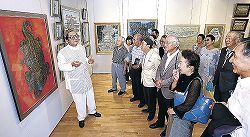 日本金沢学院大学丹羽俊夫教授的日本画展开幕