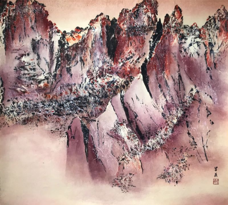 旅日华侨女画家里燕在北京举办“思考”精品展