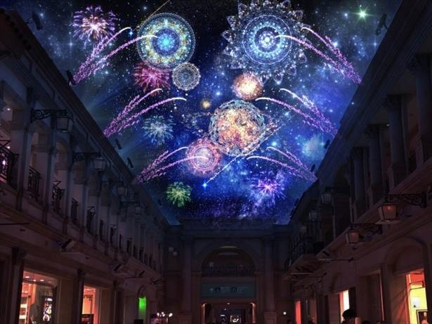 到东京台场Venus Fort享受星空与烟火的盛宴