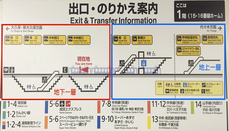 东京最大的交通枢纽——新宿站出口的不完全攻略
