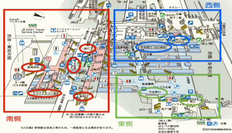 东京最大的交通枢纽——新宿站出口的不完全攻略