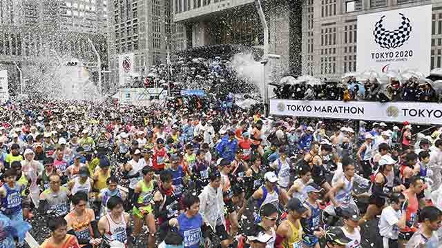 东京马拉松赛参赛者超3.8万人 史上人数最多