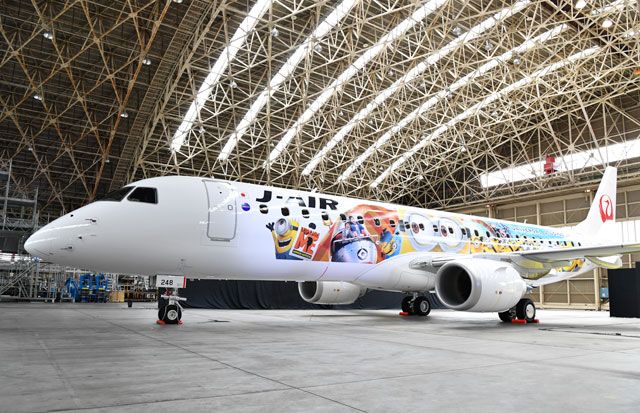 日本航空小黄人飞机再起航 日本航空小黄人飞机再起航
