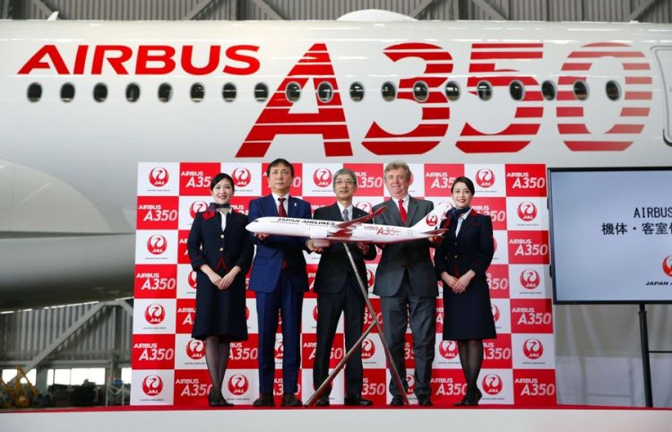 日航公开A350初号机客舱 将于9月登场