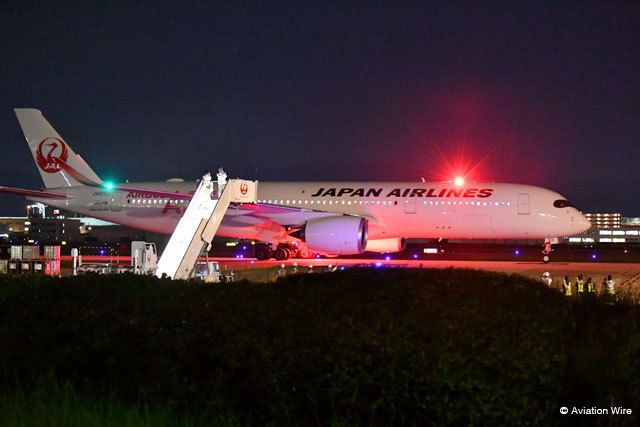 日本航空新客机A350抵达福冈并进行适配检查 日本航空新客机A350抵达福冈并进行适配检查