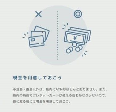 濑户内国际艺术节官方提醒游客，岛上需现金支付！