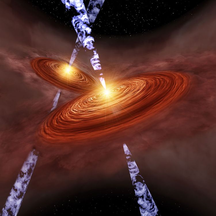 ALMA望远镜观测到双子原始恒星喷出分子流，离解开连星诞生之谜又近一步