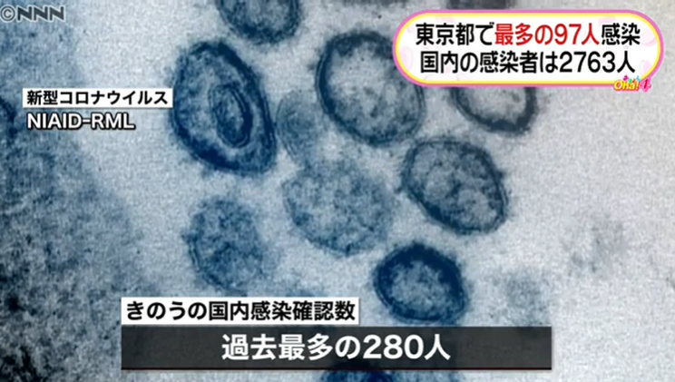 日本单日新增280例新冠肺炎病例，东京都确诊近百，医院病床告急