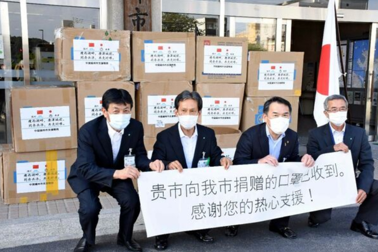 扬州市向友好城市日本唐津市，捐赠5万只医用口罩