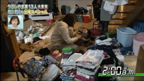 日本夫妻连生13个娃，每天凌晨2点睡4点起，网友：听着我已经窒息了....