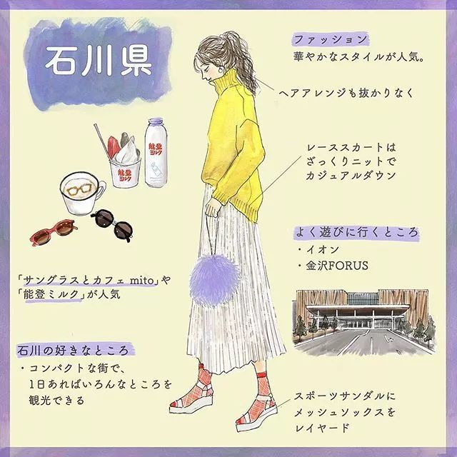 盘点日本47个都道府县的「全国女子图鉴」来了！总有一款适合你~